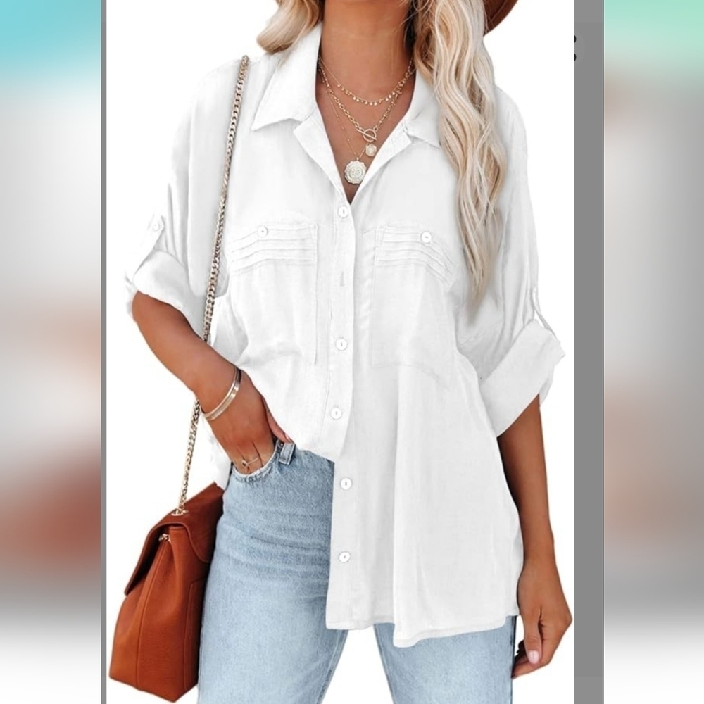 ⭐️40% Off⭐️ White Button Down Shirt